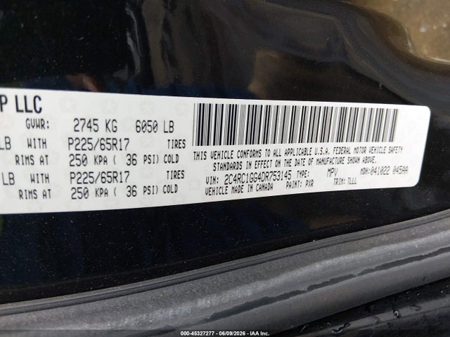 Продаж на аукціоні авто 2013 Chrysler Town & Country Limited, vin: 2C4RC1GG4DR753145, номер лоту: 45327277