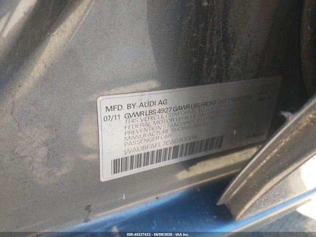 Aukcja sprzedaży 2012 Audi A4 2.0t Premium, vin: WAUBFAFL7CA030008, numer aukcji: 45327433