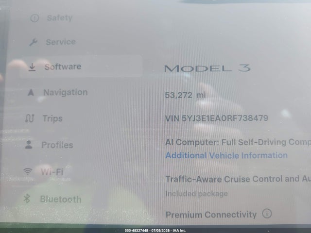 Продаж на аукціоні авто 2024 Tesla Model 3 Long Range Dual Motor All-wheel Drive/rear-wheel Drive, vin: 5YJ3E1EA0RF738479, номер лоту: 45327448