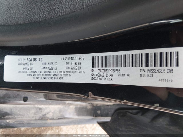 Aukcja sprzedaży 2015 Chrysler 200 S, vin: 1C3CCCBB1FN730780, numer aukcji: 45327460