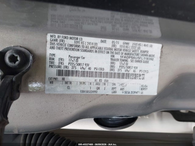 Ford C-max Hybrid Se 2015 1FADP5AU5FL118392 Image 9