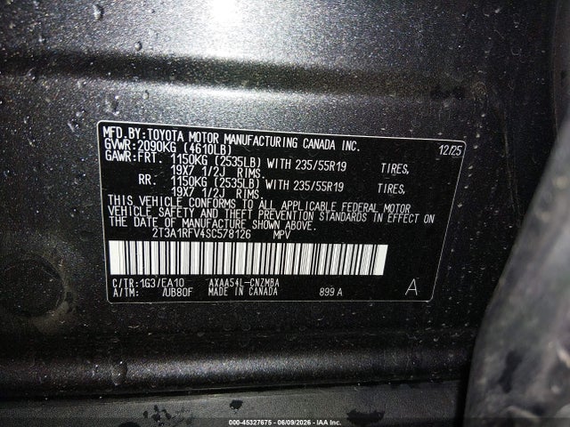 Toyota Rav4 Xle Premium 2025 2T3A1RFV4SC578126 Image 9