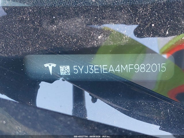 Aukcja sprzedaży 2021 Tesla Model 3 Standard Range Plus Rear-wheel Drive, vin: 5YJ3E1EA4MF982015, numer aukcji: 45327704
