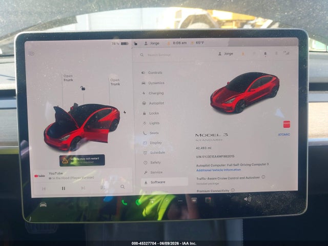 Продаж на аукціоні авто 2021 Tesla Model 3 Standard Range Plus Rear-wheel Drive, vin: 5YJ3E1EA4MF982015, номер лоту: 45327704