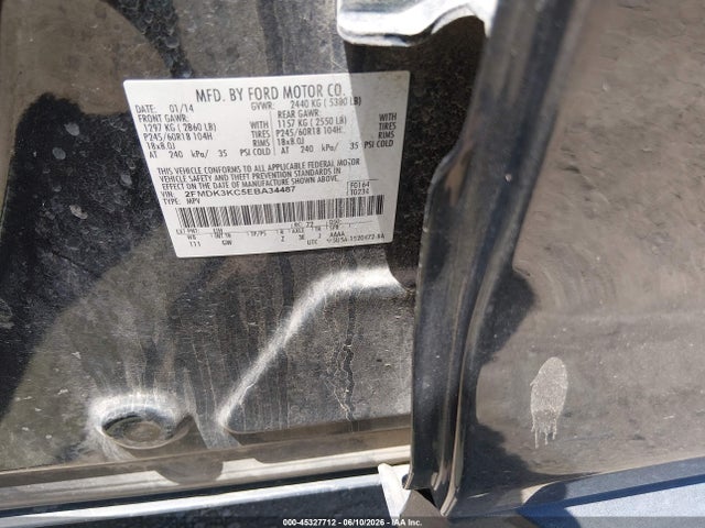 Ford Edge Limited 2014 2FMDK3KC5EBA34487 Image 9