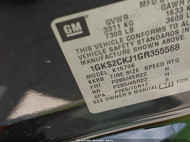 GMC YUKON DENALI 2016 1GKS2CKJ1GR355568 Image 9