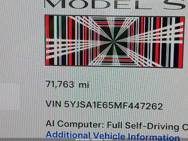 Tesla Model S Plaid Tri Motor All-wheel Drive 2021 5YJSA1E65MF447262 Image 16