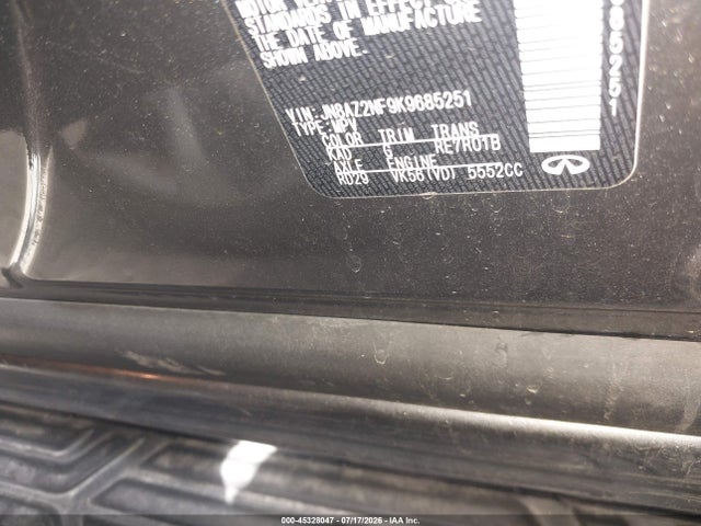 Aukcja sprzedaży 2019 Infiniti Qx80 Luxe, vin: JN8AZ2NF9K9685251, numer aukcji: 45328047