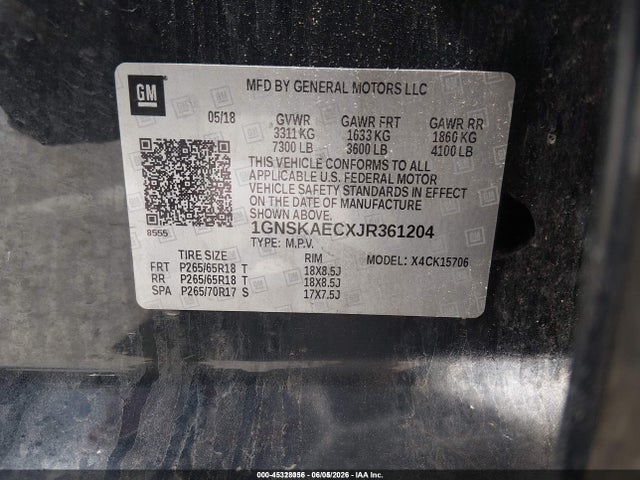 Chevrolet Tahoe Ls 2018 1GNSKAECXJR361204 Image 9