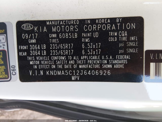 KIA Sedona L 2018 KNDMA5C12J6406926 Image 9