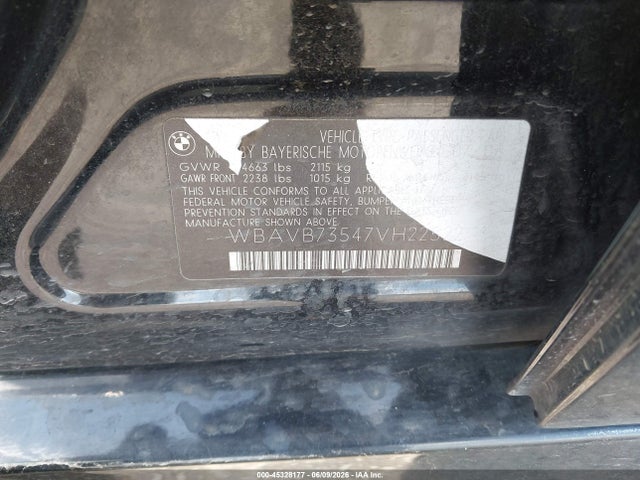 Продажа на аукционе авто 2007 Bmw 335i, vin: WBAVB73547VH22522, номер лота: 45328177
