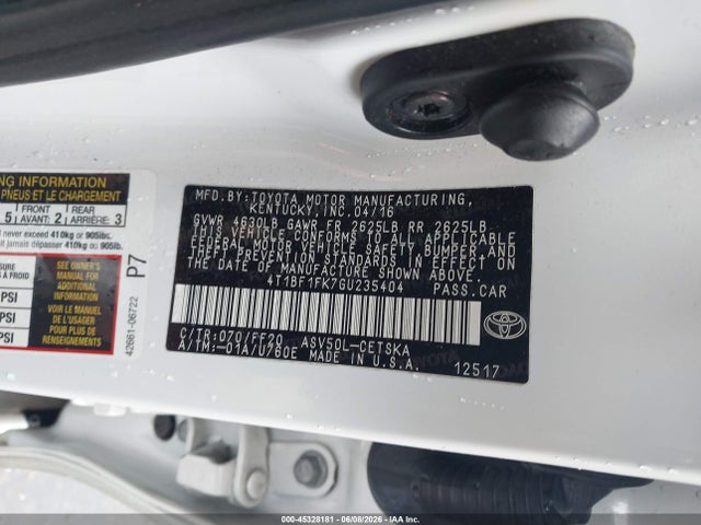 Toyota CAMRY SE 2016 4T1BF1FK7GU235404 Image 9