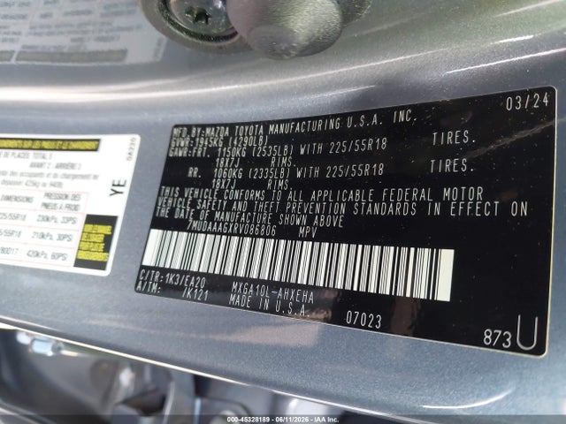 Toyota Corolla Cross Xle 2024 7MUDAAAGXRV086806 Image 9