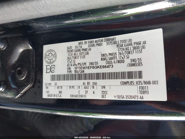 Ford F-150 Xlt 2016 1FTEW1EF6GKE66473 Image 9