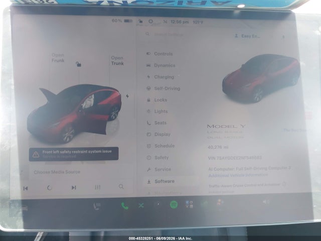 Продаж на аукціоні авто 2022 Tesla Model Y Long Range Dual Motor All-wheel Drive, vin: 7SAYGDEE2NF546563, номер лоту: 45328251