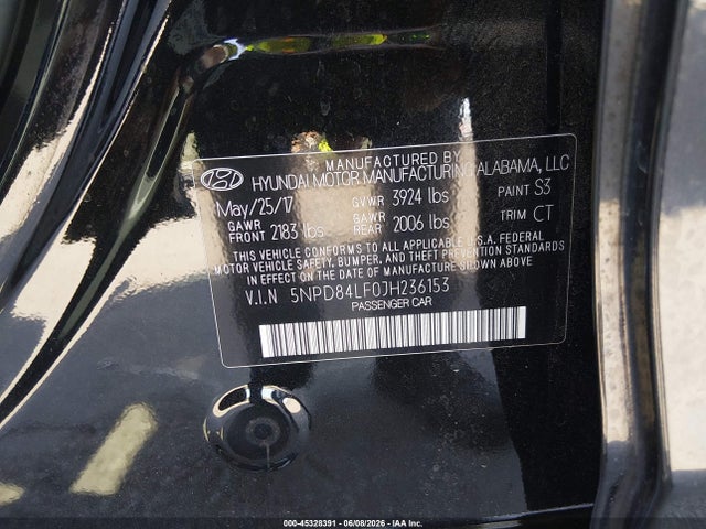 Продаж на аукціоні авто 2018 Hyundai Elantra Sel, vin: 5NPD84LF0JH236153, номер лоту: 45328391