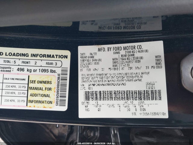 Ford Bronco Sport Big Bend 2022 3FMCR9B65NRD93585 Image 9