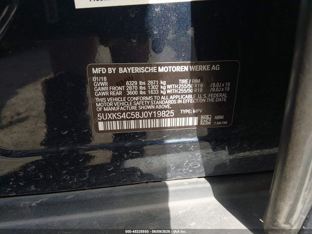 Продаж на аукціоні авто 2018 Bmw X5 Xdrive35d, vin: 5UXKS4C58J0Y19825, номер лоту: 45328550