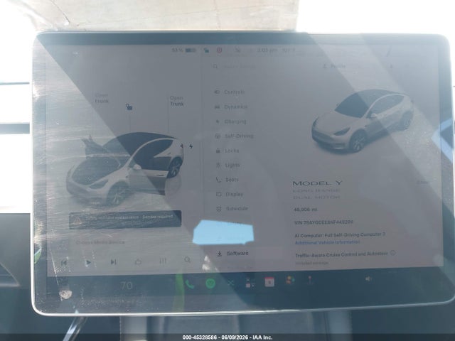 Продаж на аукціоні авто 2022 Tesla Model Y Long Range Dual Motor All-wheel Drive, vin: 7SAYGDEE8NF449299, номер лоту: 45328586