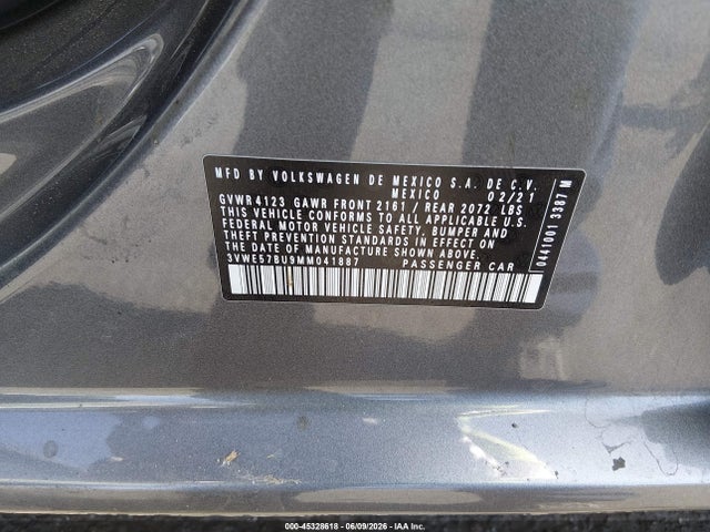 3VWE57BU9MM041887 Volkswagen Jetta 1.4t Sel
