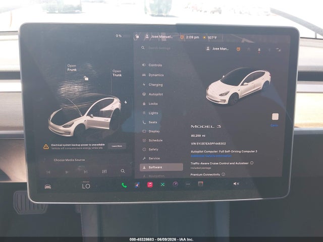 2023 Tesla Model 3 Rear-wheel Drive მანქანა იყიდება აუქციონზე, vin: 5YJ3E1EA5PF448302, აუქციონის ნომერი: 45328683