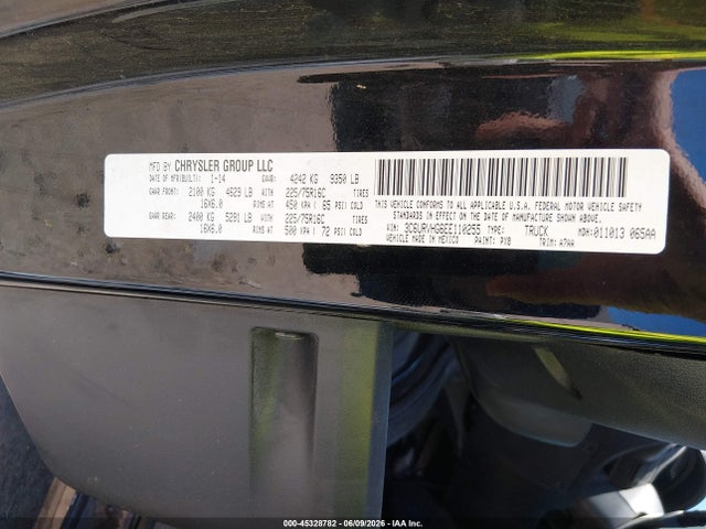 Aukcja sprzedaży 2014 Ram Promaster 3500 High Roof, vin: 3C6URVHG6EE110255, numer aukcji: 45328782