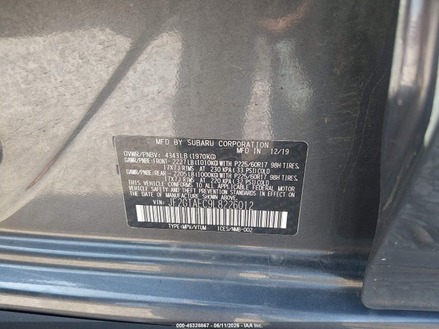 Aukcja sprzedaży 2020 Subaru Crosstrek Premium, vin: JF2GTAEC9L8226012, numer aukcji: 45328867