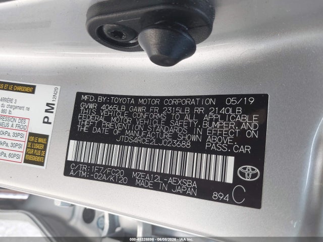 Toyota COROLLA SE 2020 JTDS4RCE2LJ023688 Image 9