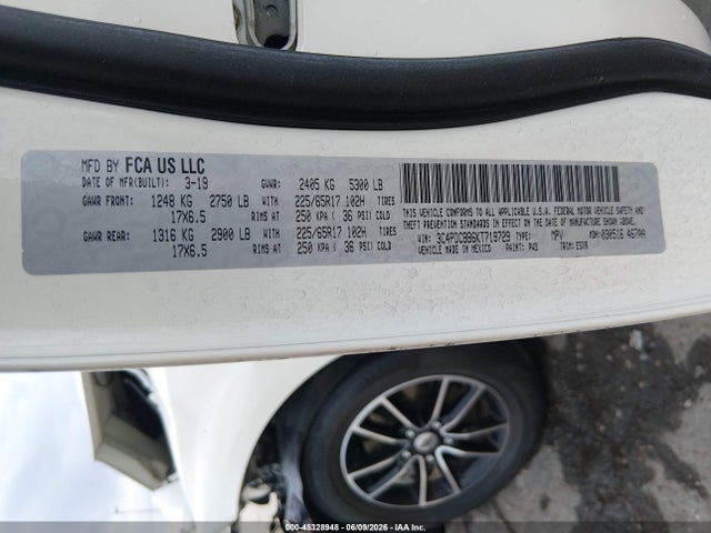 Dodge JOURNEY SE 2019 3C4PDCBB6KT719729 Image 9
