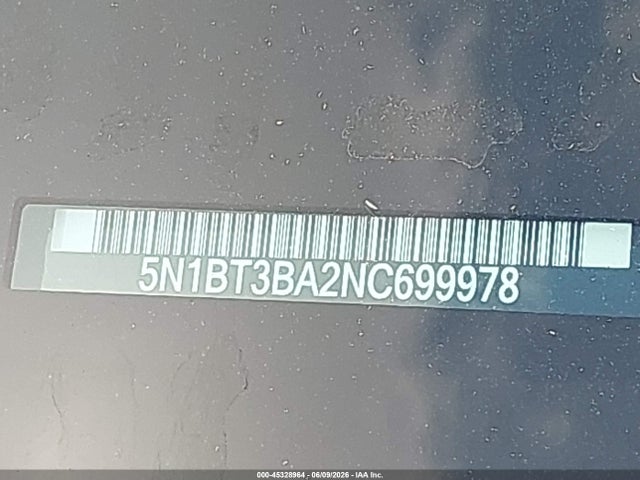 Продажа на аукционе авто 2022 Nissan Rogue Sv Fwd, vin: 5N1BT3BA2NC699978, номер лота: 45328964