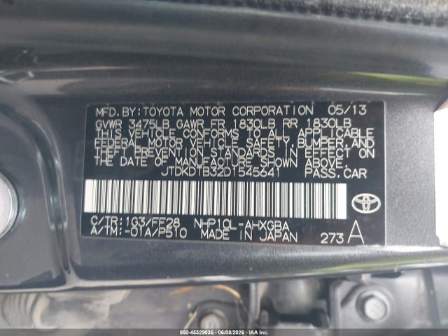 Продаж на аукціоні авто 2013 Toyota Prius C Three, vin: JTDKDTB32D1545641, номер лоту: 45329035