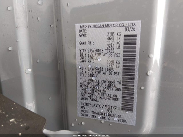 Nissan ROGUE SV 2026 5N1BT3BA5TC792071 Image 9