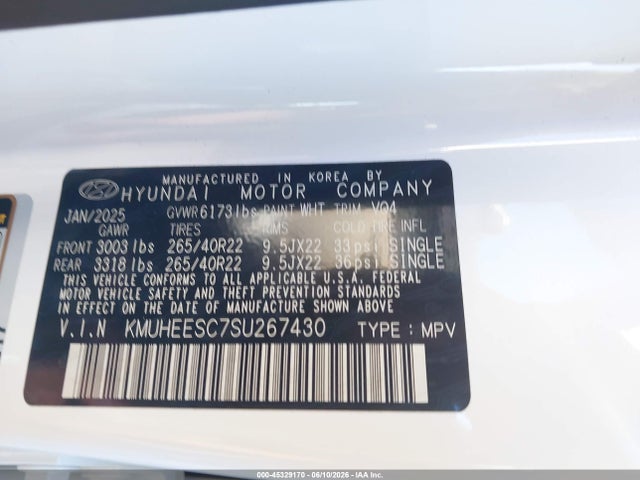 Продаж на аукціоні авто 2025 Genesis Gv80 3.5t Prestige Awd, vin: KMUHEESC7SU267430, номер лоту: 45329170