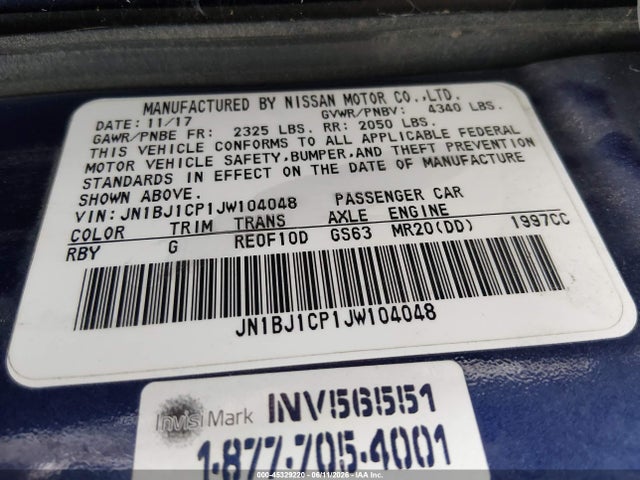 JN1BJ1CP1JW104048 Nissan Rogue Sport S