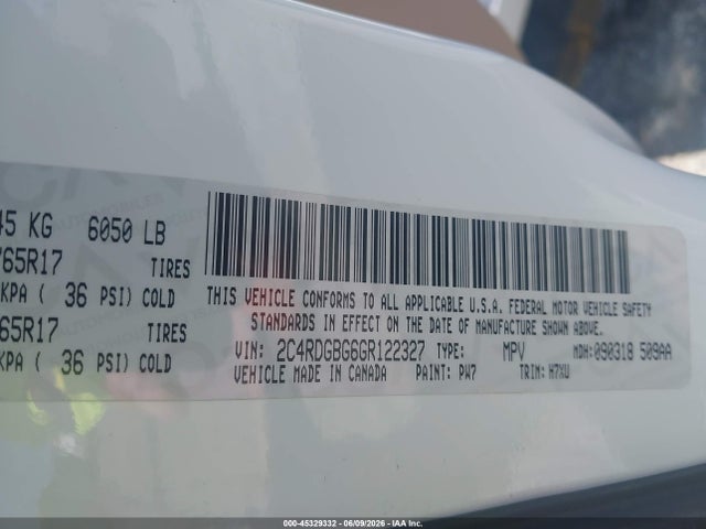 Dodge Grand Caravan Se 2016 2C4RDGBG6GR122327 Image 9
