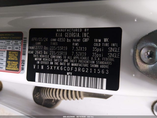 5XYK6CDF3RG211563 KIA Sportage X-line