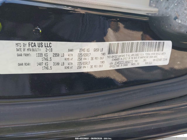 Продаж на аукціоні авто 2018 Dodge Grand Caravan Sxt, vin: 2C4RDGCG1JR265773, номер лоту: 45329551
