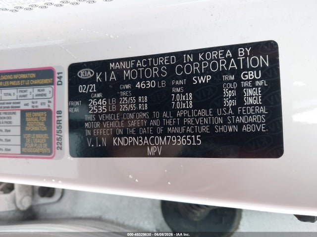 KIA Sportage Ex 2021 KNDPN3AC0M7936515 Image 9