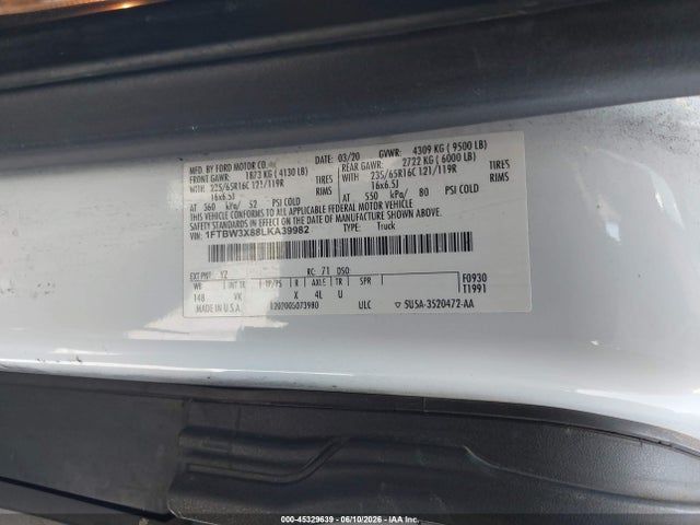 Ford Transit-350 Cargo Van 2020 1FTBW3X88LKA39982 Image 9