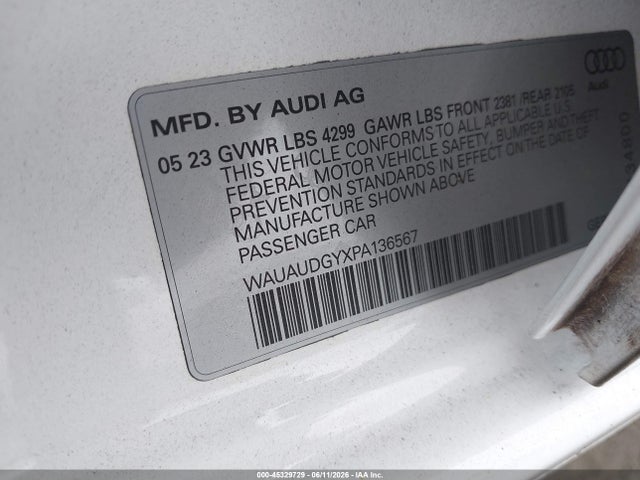 2023 Audi A3 Premium 40 Tfsi Front-wheel Drive S Tronic მანქანა იყიდება აუქციონზე, vin: WAUAUDGYXPA136567, აუქციონის ნომერი: 45329729