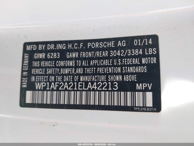 Porsche Cayenne 2014 WP1AF2A21ELA42213 Image 9