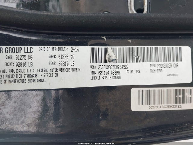 Aukcja sprzedaży 2014 Dodge Charger Se, vin: 2C3CDXBG2EH234927, numer aukcji: 45329820