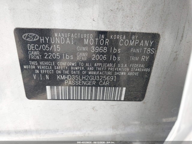Hyundai ELANTRA GT 2016 KMHD35LH2GU325691 Image 9