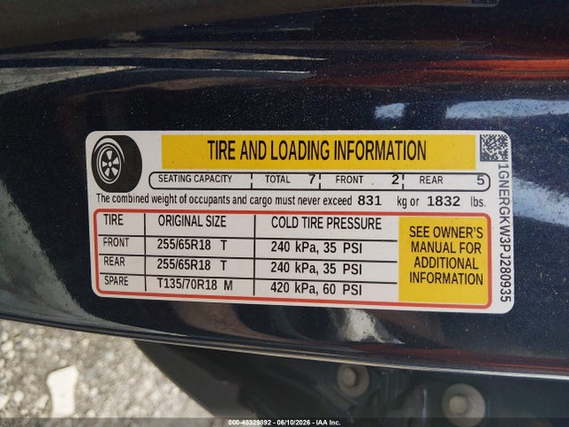 Aukcja sprzedaży 2023 Chevrolet Traverse Fwd Lt Cloth, vin: 1GNERGKW3PJ280935, numer aukcji: 45329892