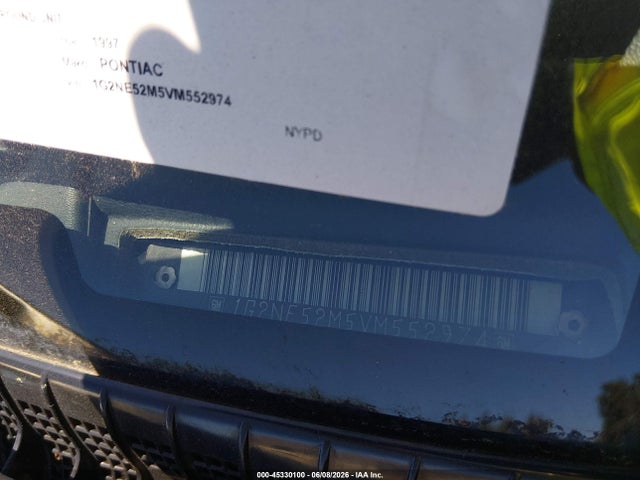 Продажа на аукционе авто 1997 Pontiac Grand Am Se, vin: 1G2NE52M5VM552974, номер лота: 45330100