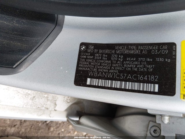 2010 Bmw 535i მანქანა იყიდება აუქციონზე, vin: WBANW1C57AC164182, აუქციონის ნომერი: 45330130