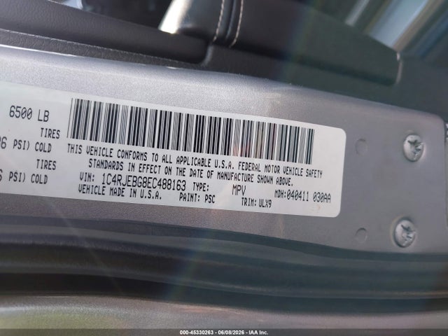 Aukcja sprzedaży 2014 Jeep Grand Cherokee Limited, vin: 1C4RJEBG8EC488163, numer aukcji: 45330263