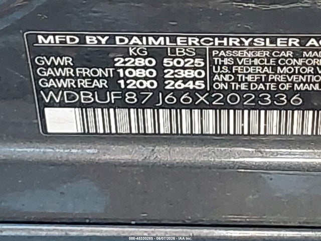 Продаж на аукціоні авто 2006 Mercedes-benz E 350 4matic, vin: WDBUF87J66X202336, номер лоту: 45330285