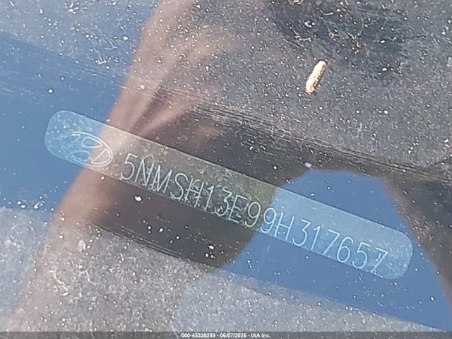 45330289 :رقم المزاد ، 5NMSH13E99H317657 vin ، 2009 Hyundai Santa Fe Se مزاد بيع