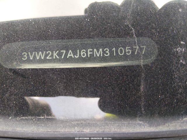 Продаж на аукціоні авто 2015 Volkswagen Jetta 2.0l S, vin: 3VW2K7AJ6FM310577, номер лоту: 45330658